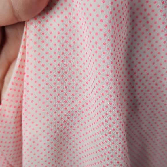 Roxy Pink & White Sleeveless Faux Retro Button-Front Dress L - Picture 4 of 14